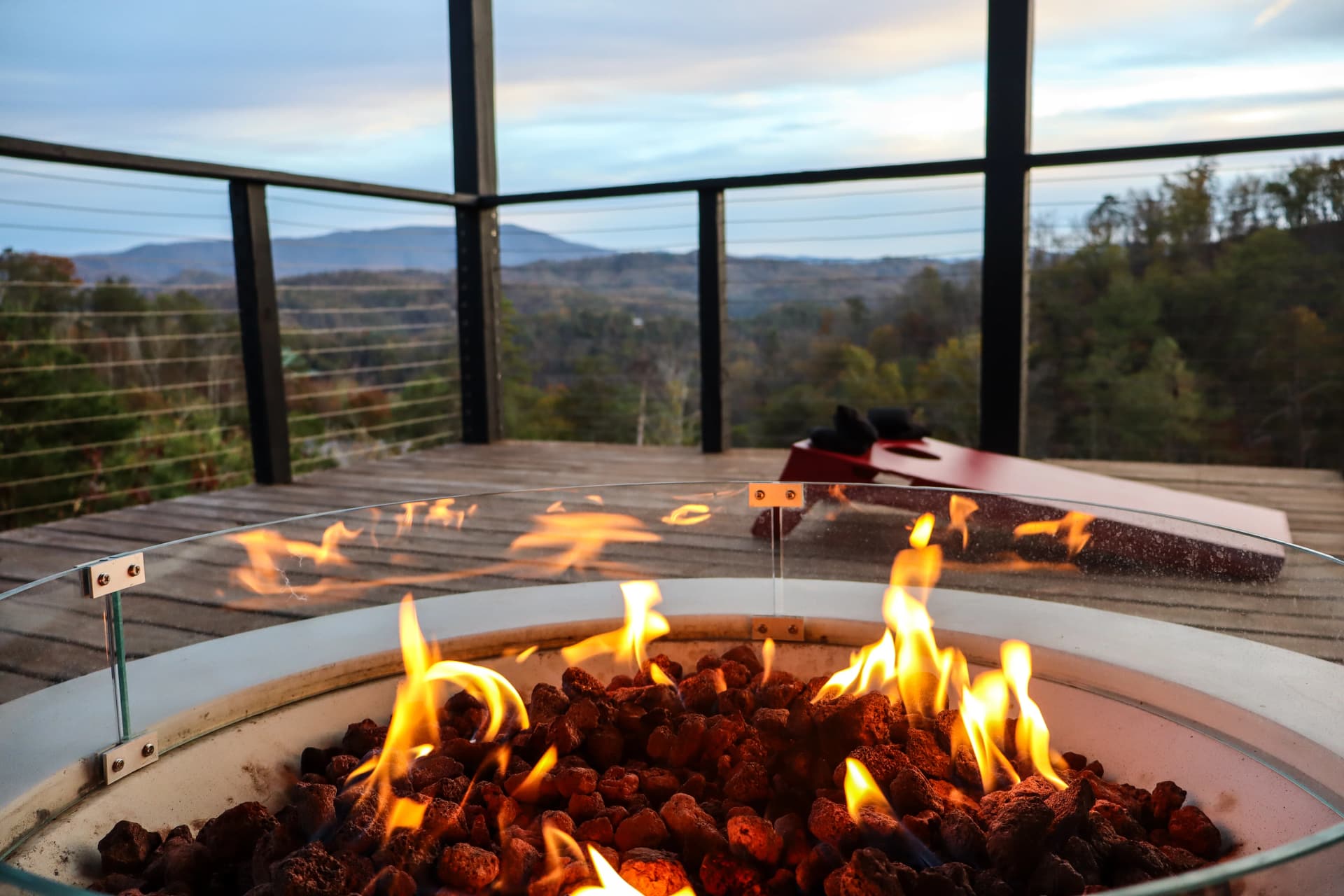 Smoky Mountain Luxury Cabin Fire Pit