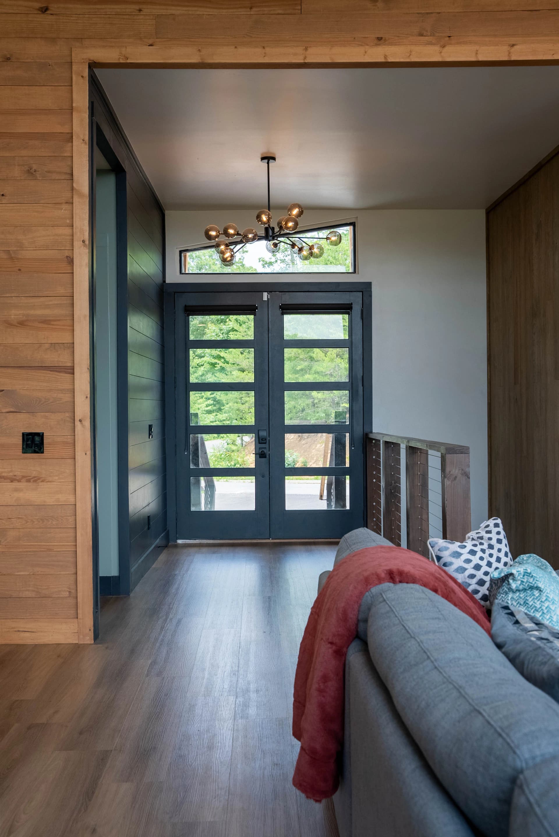 Gatlinburg Modern Cabin Entryway Lighting